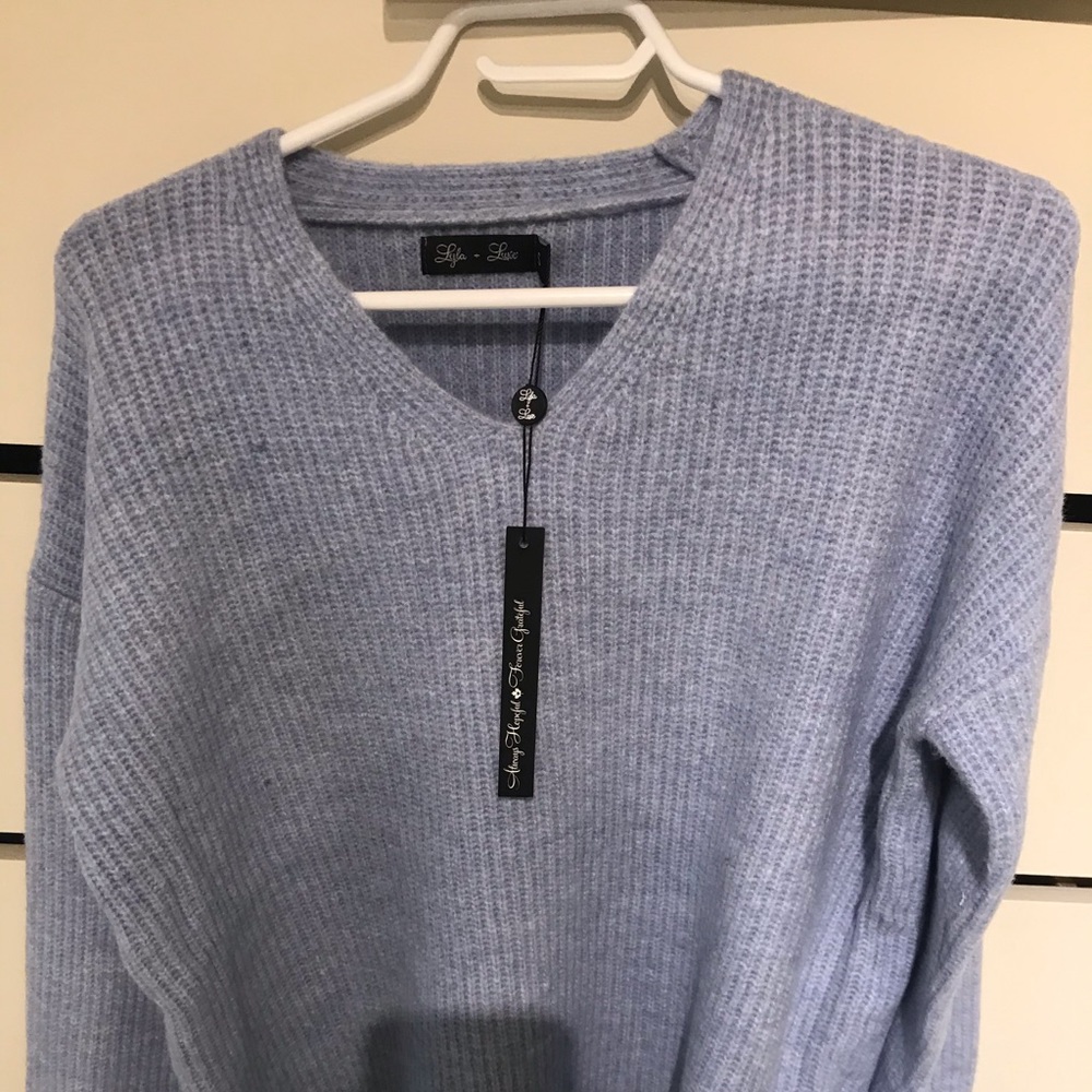 Sky Blue Knit Sweater